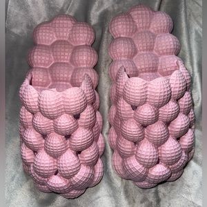 ladies pink bubble slides women shoes baby outdoor summer spring girly 6/7 S